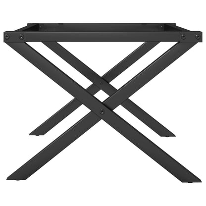 vidaXL Couchtisch-Gestell in X-Form 60x40x38 cm Stahl