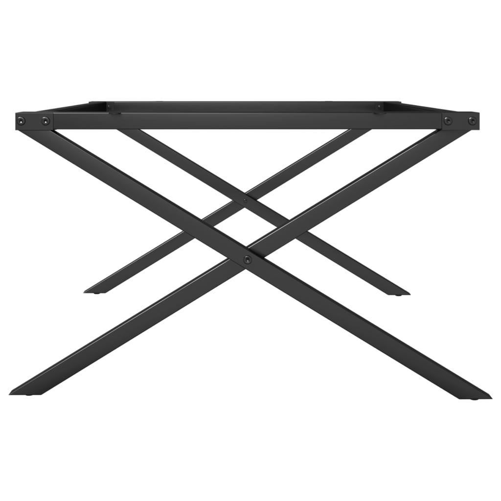 vidaXL Couchtisch-Gestell in X-Form 80x70x43 cm Stahl