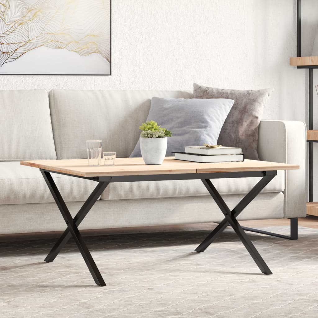 vidaXL Couchtisch-Gestell in X-Form 80x70x43 cm Stahl