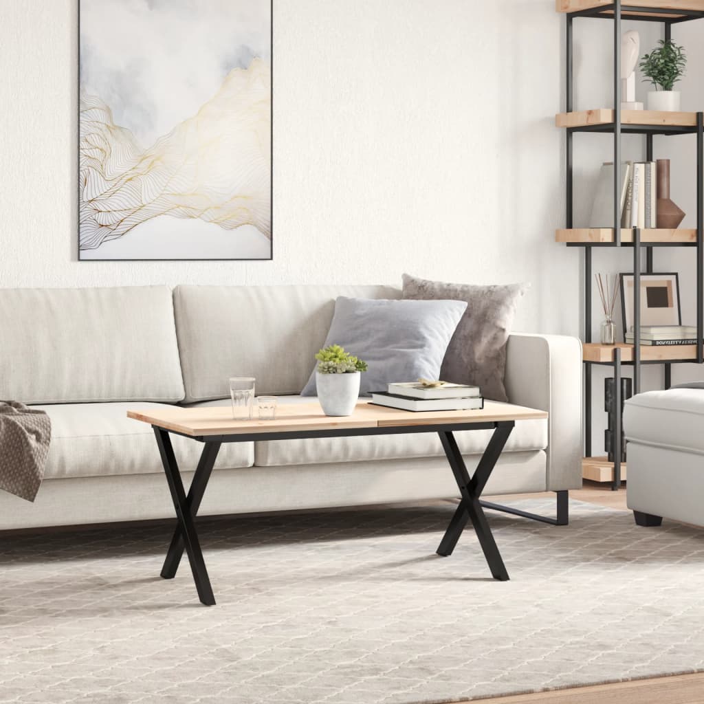 vidaXL Couchtisch-Gestell in X-Form 80x40x43 cm Stahl