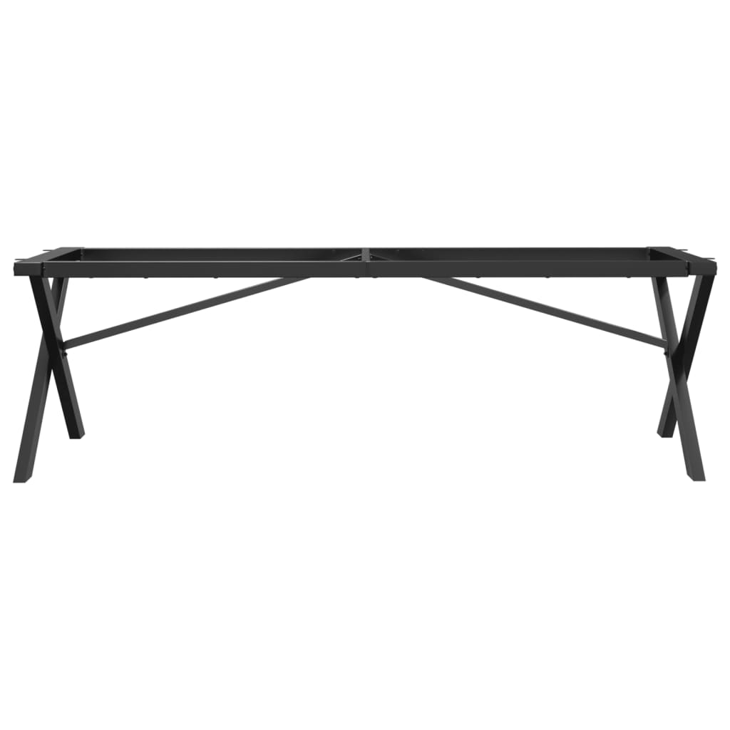 vidaXL Couchtisch-Gestell in X-Form 140x30x43 cm Stahl