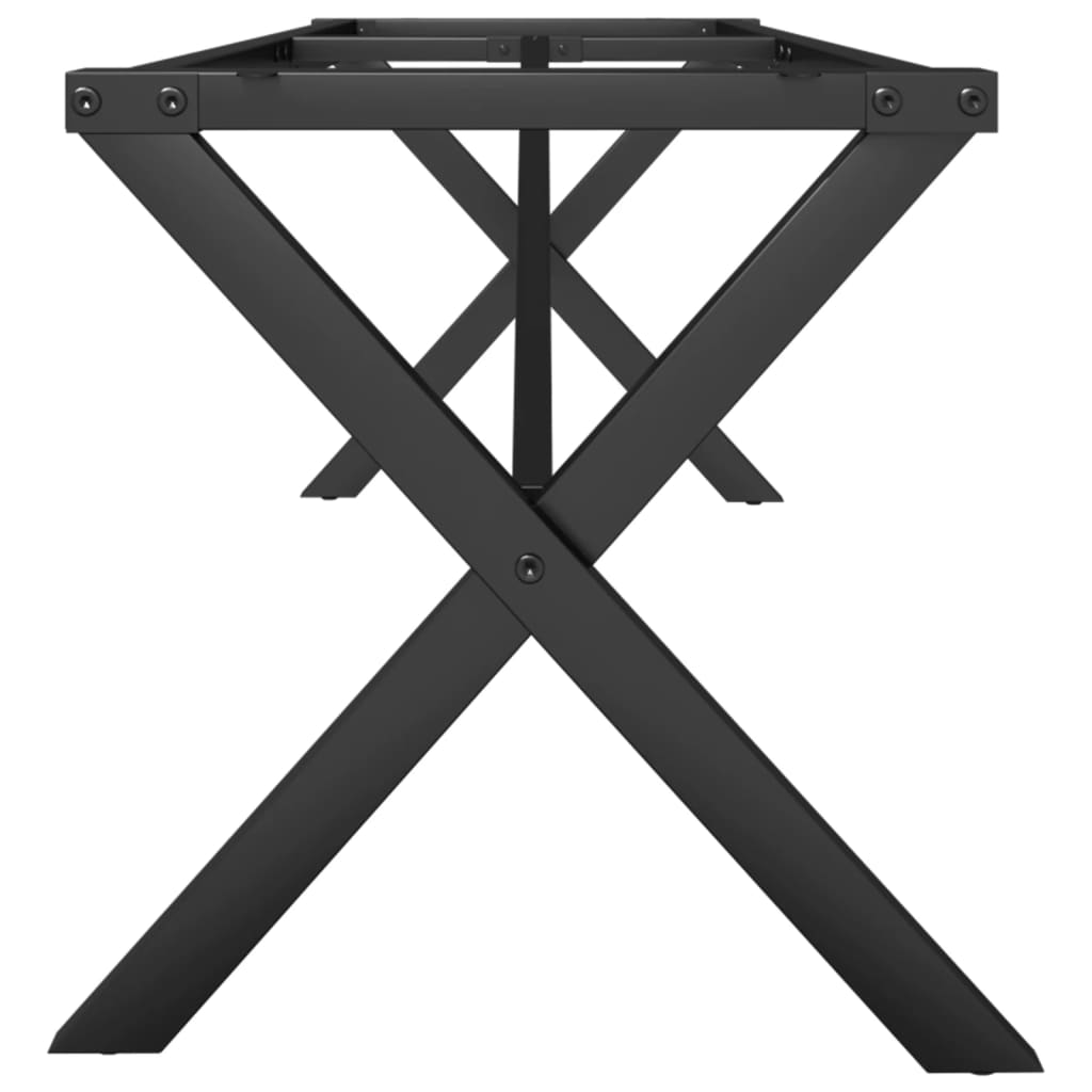 vidaXL Couchtisch-Gestell in X-Form 140x30x43 cm Stahl