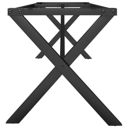 vidaXL Couchtisch-Gestell in X-Form 140x30x43 cm Stahl