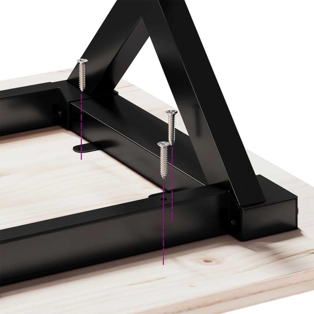 vidaXL Couchtisch-Gestell in X-Form 140x30x43 cm Stahl