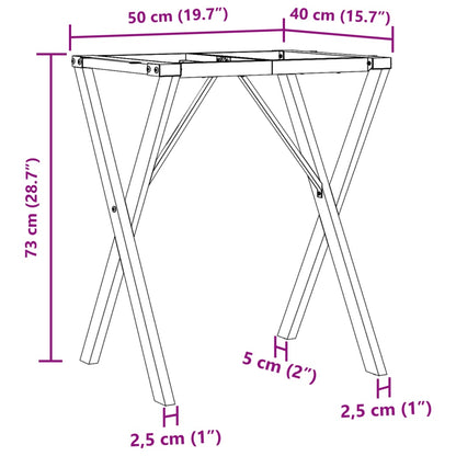 vidaXL Esstisch-Gestell in X-Form 50x40x73 cm Stahl