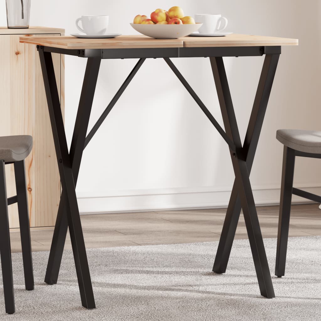 vidaXL Esstisch-Gestell in X-Form 60x40x73 cm Stahl
