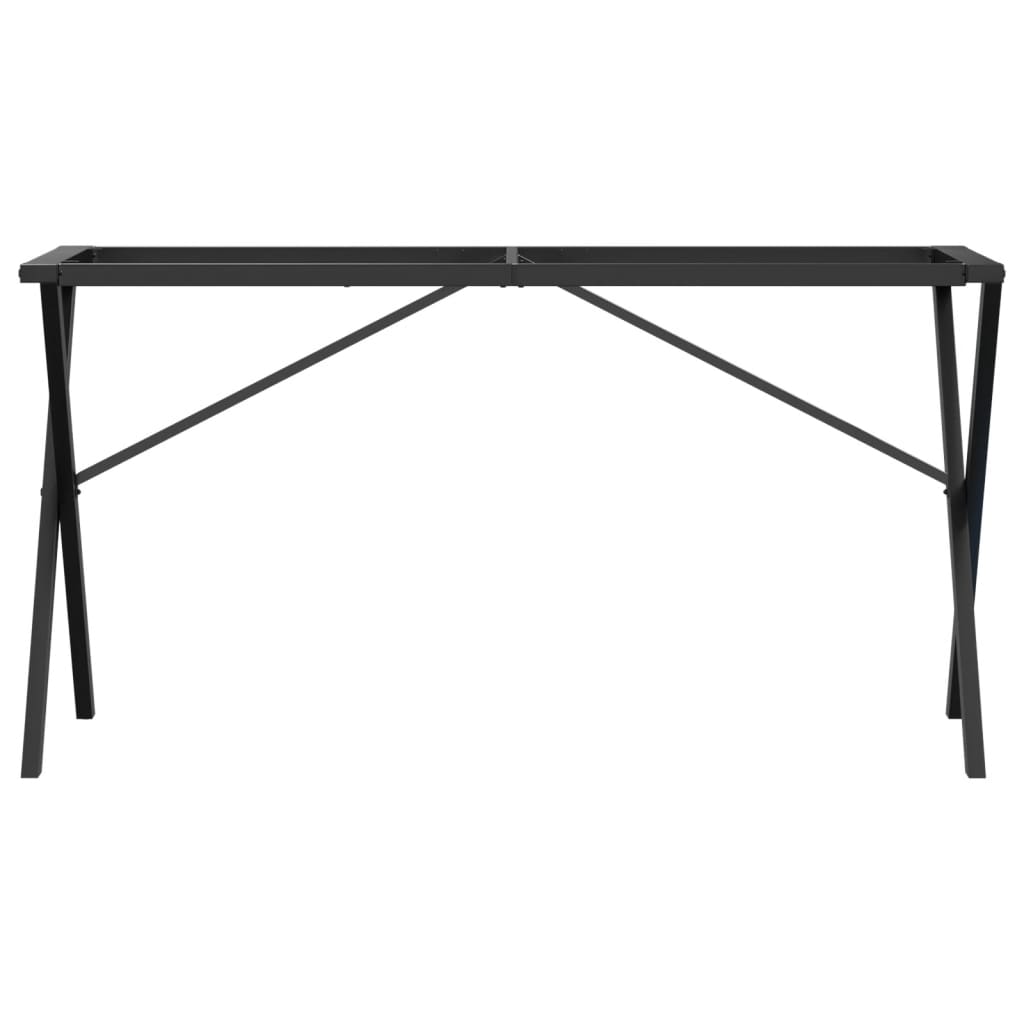 vidaXL Esstisch-Gestell in X-Form 140x60x73 cm Stahl