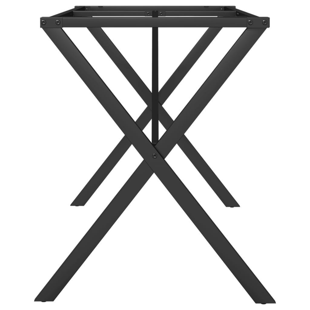 vidaXL Esstisch-Gestell in X-Form 140x60x73 cm Stahl