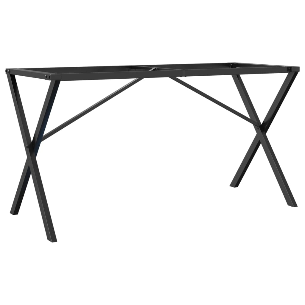 vidaXL Esstisch-Gestell in X-Form 140x60x73 cm Stahl