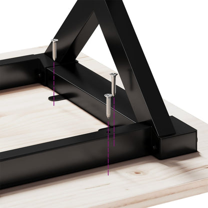 vidaXL Esstisch-Gestell in X-Form 140x60x73 cm Stahl