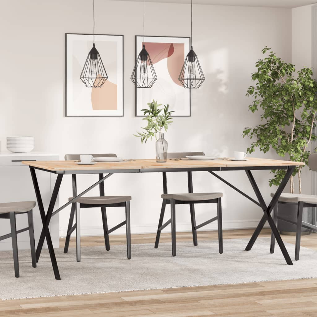 vidaXL Esstisch-Gestell in X-Form 180x80x73 cm Stahl