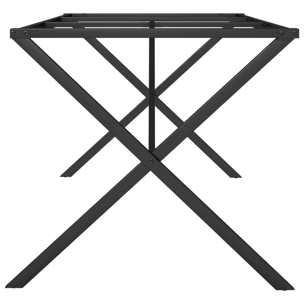 vidaXL Esstisch-Gestell in X-Form 180x80x73 cm Stahl