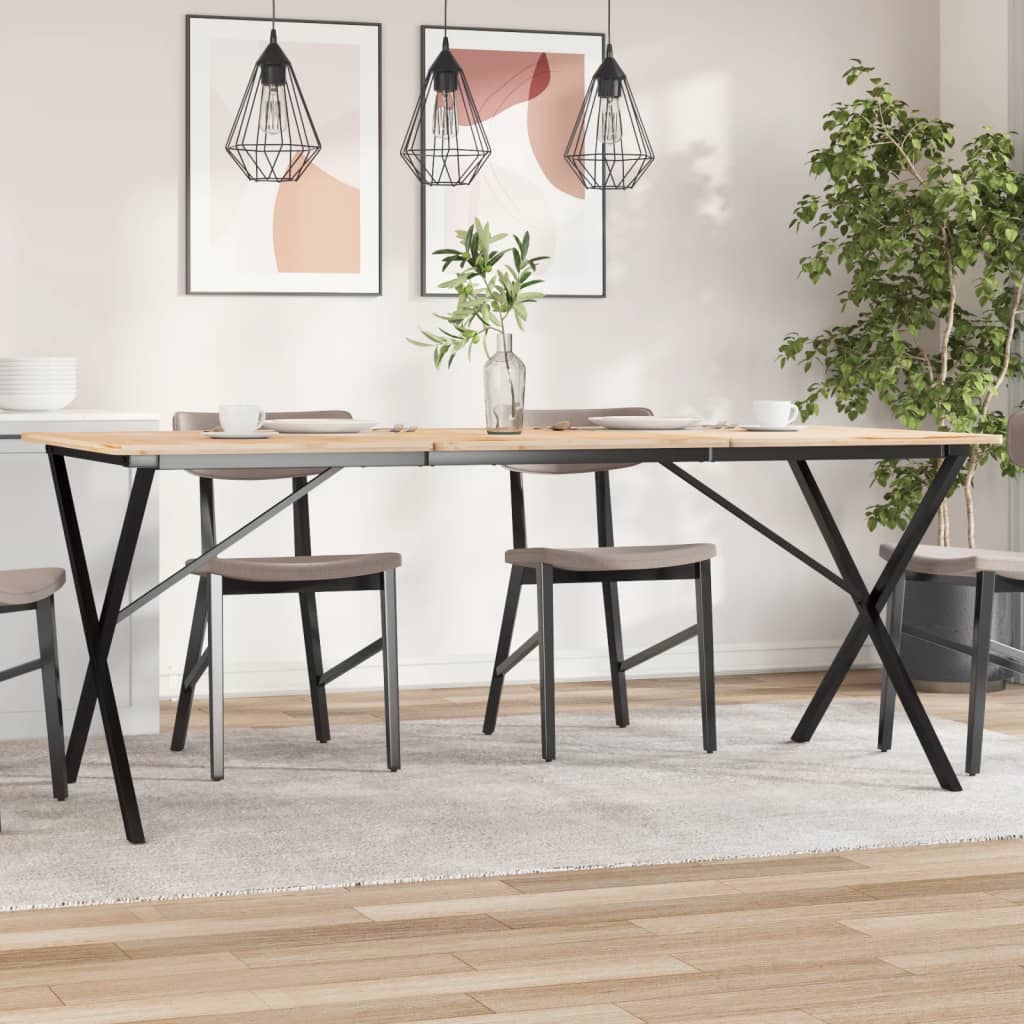 vidaXL Esstisch-Gestell in X-Form 180x80x73 cm Stahl