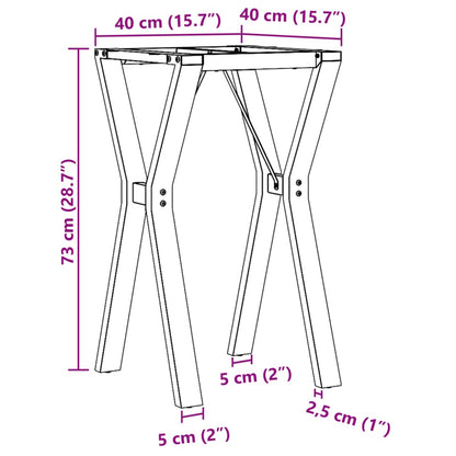 vidaXL Esstisch-Gestell in Y-Form 40x40x73 cm Stahl