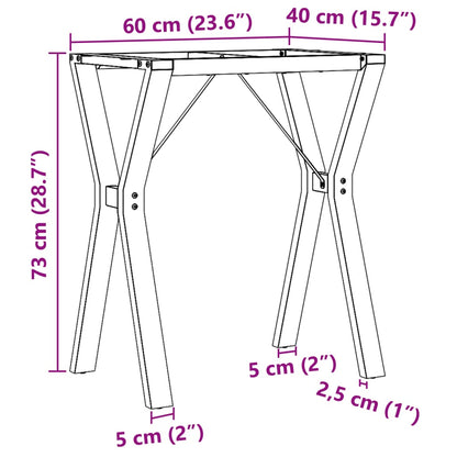 vidaXL Esstisch-Gestell in Y-Form 60x40x73 cm Stahl