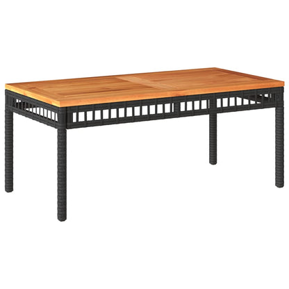 vidaXL Salon de jardin 4 pcs avec coussins Noir Résine tressée