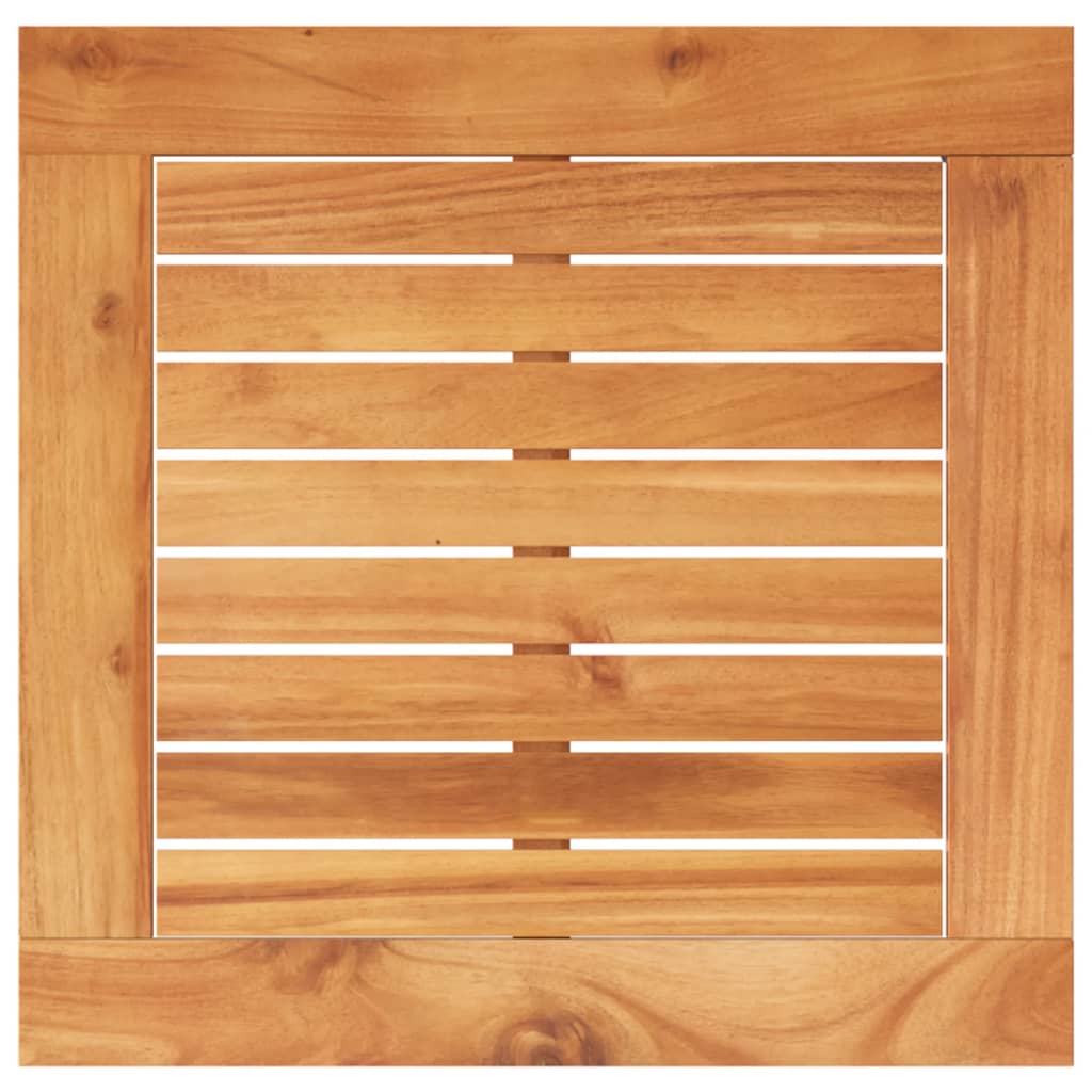 vidaXL Table de jardin beige 38x38x42 cm résine tressée et bois d'acacia