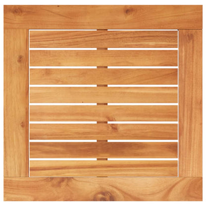 vidaXL Table de jardin beige 38x38x42 cm résine tressée et bois d'acacia