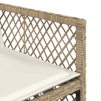 vidaXL Salon de jardin à dîner 9 pcs avec coussins Résine tressée Beige