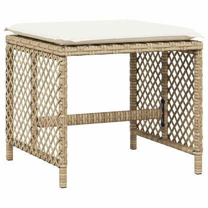 vidaXL Ensemble de salle à manger de jardin 13 pièces avec coussins, résine tressée beige