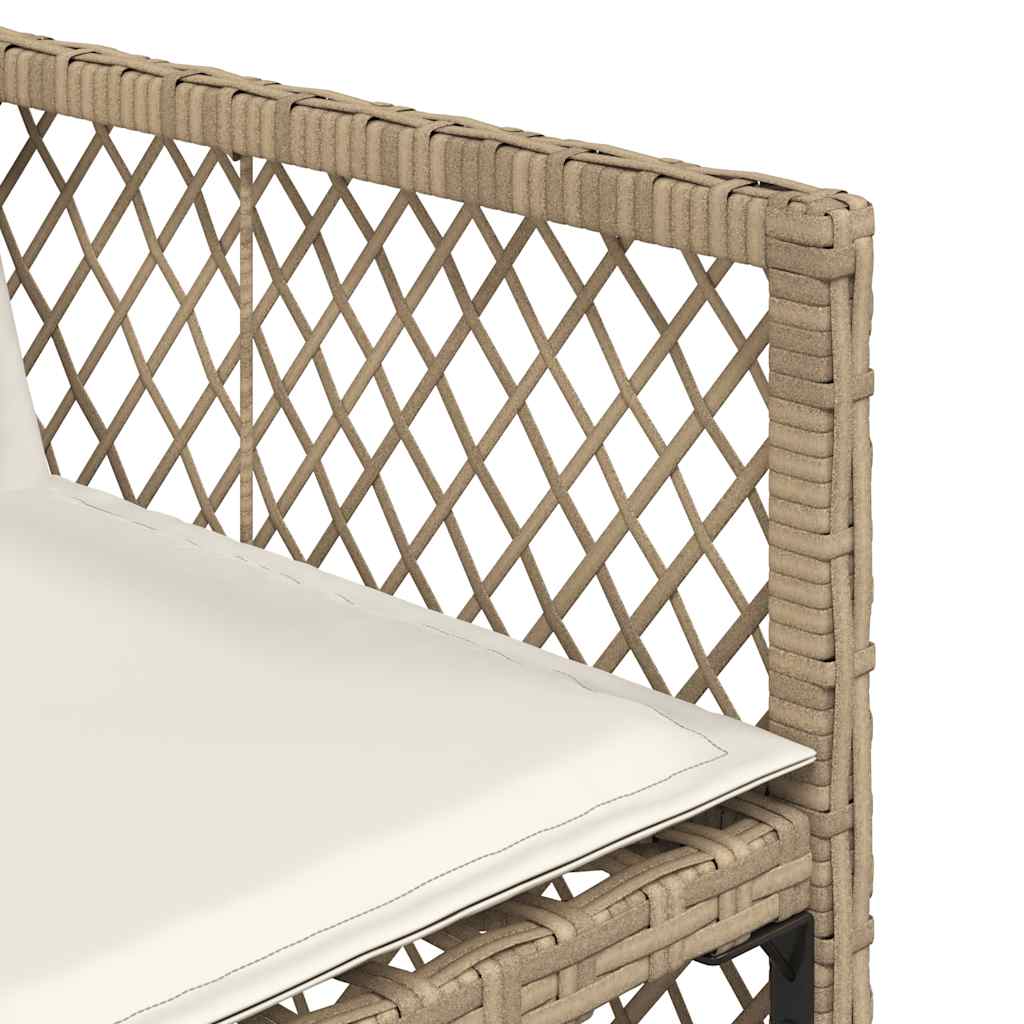 vidaXL Ensemble de salle à manger de jardin 13 pièces avec coussins, résine tressée beige