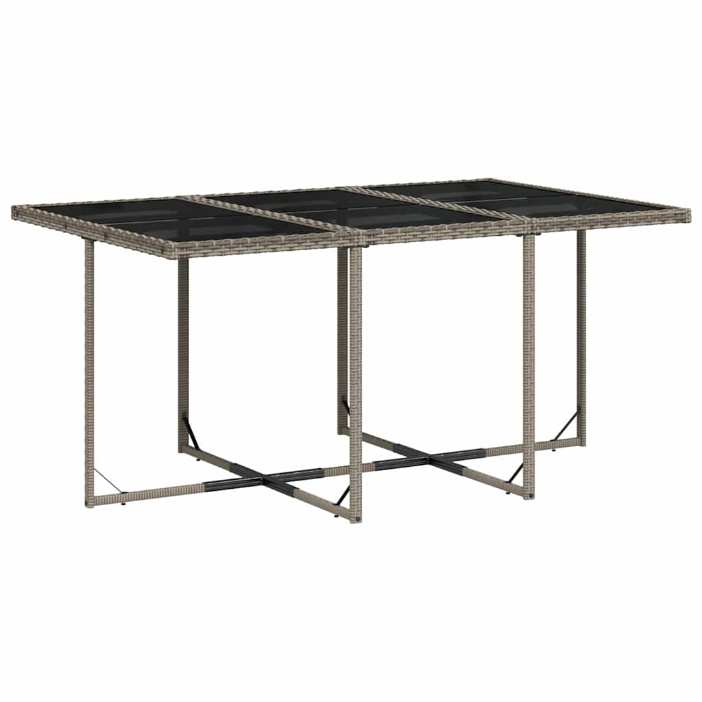 vidaXL Salon de jardin 11 pcs avec coussins résine tressée gris