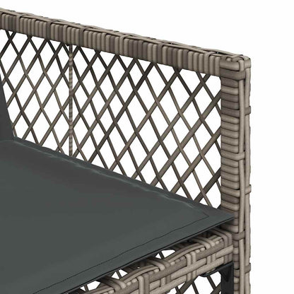 vidaXL Salon de jardin 11 pcs avec coussins résine tressée gris