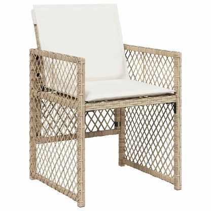vidaXL Ensemble de salle à manger de jardin 13 pièces avec coussins, résine tressée beige