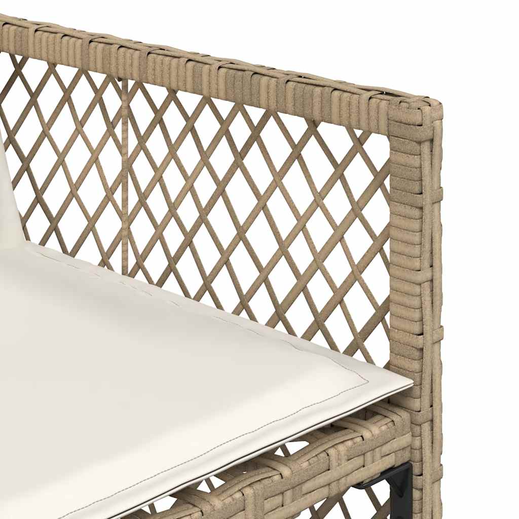 vidaXL Ensemble de salle à manger de jardin 13 pièces avec coussins, résine tressée beige