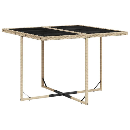 vidaXL Salon de jardin 5 pcs avec coussins mélange beige résine tressée