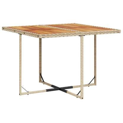 vidaXL 5-tlg. Garten-Essgruppe mit Kissen Beige Poly Rattan