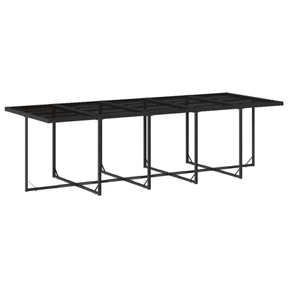 vidaXL 13-tlg. Garten-Essgruppe mit Kissen Schwarz Poly Rattan