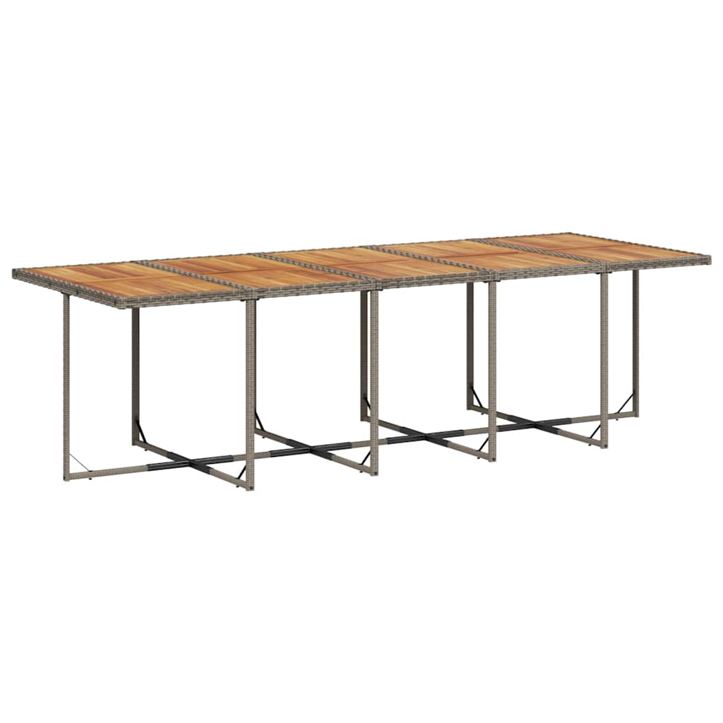 vidaXL 13-tlg. Garten-Essgruppe mit Kissen Grau Poly Rattan