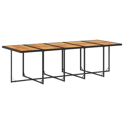 vidaXL 13-tlg. Garten-Essgruppe mit Kissen Schwarz Poly Rattan