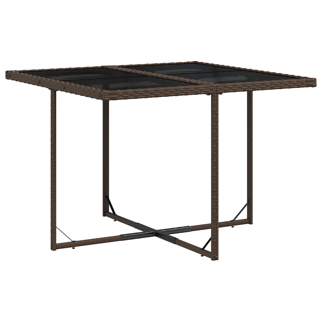 vidaXL Ensemble repas de jardin 5 pcs avec coussins résine tressée marron