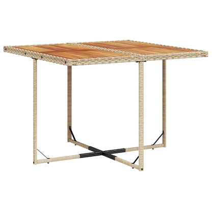 vidaXL 5-tlg. Garten-Essgruppe mit Kissen Beige Poly Rattan