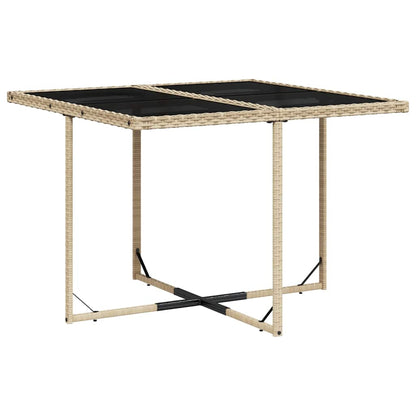 vidaXL Salon de jardin 5 pcs avec coussins mélange beige résine tressée