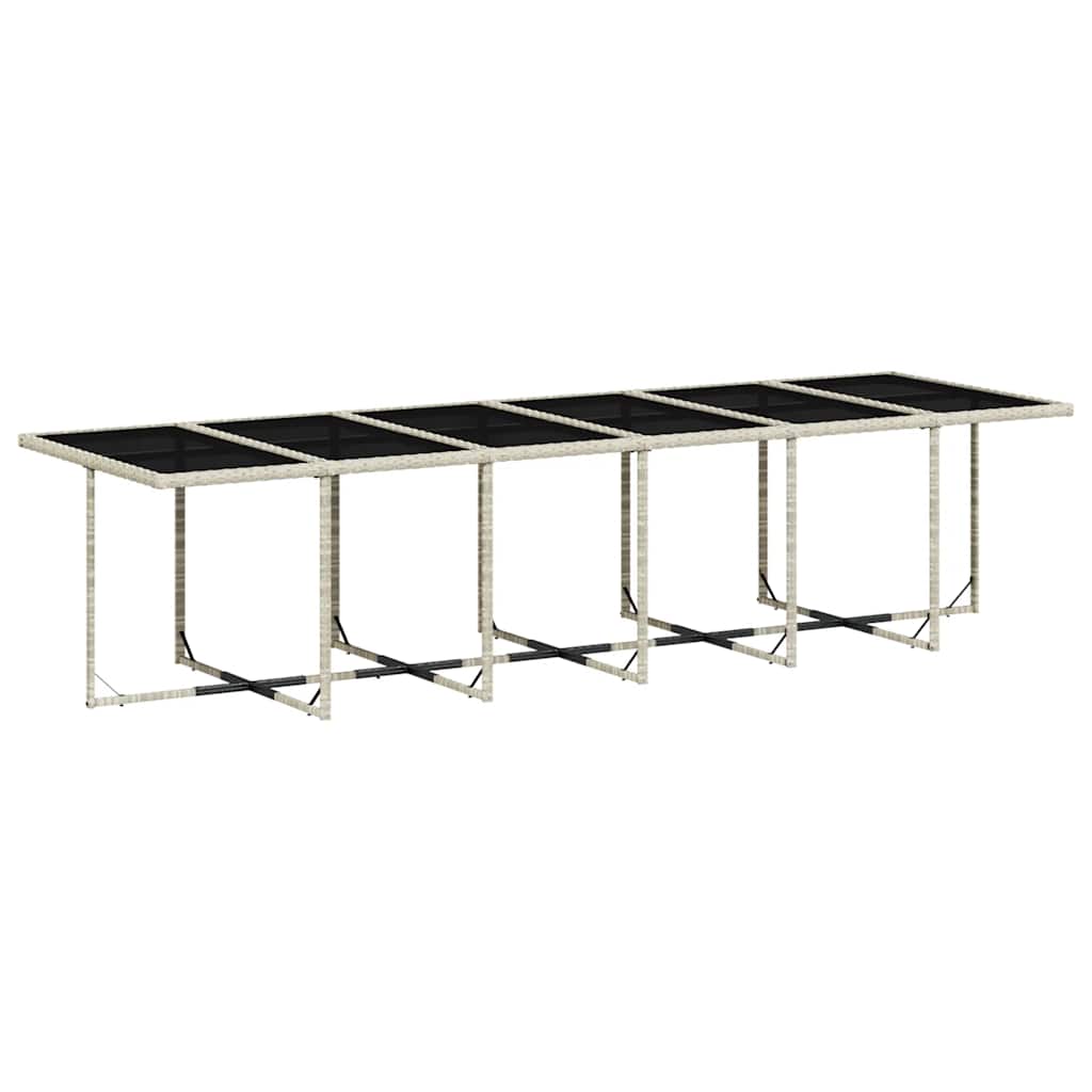 vidaXL Ensemble de salle à manger de jardin 17 pcs avec coussins gris clair en résine tressée