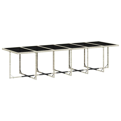 vidaXL Ensemble de salle à manger de jardin 17 pcs avec coussins gris clair en résine tressée