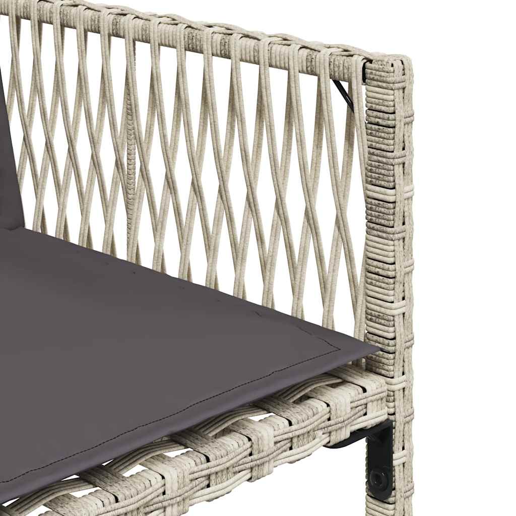 vidaXL Ensemble de salle à manger de jardin 17 pcs avec coussins gris clair en résine tressée