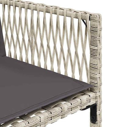 vidaXL Ensemble de salle à manger de jardin 17 pcs avec coussins gris clair en résine tressée