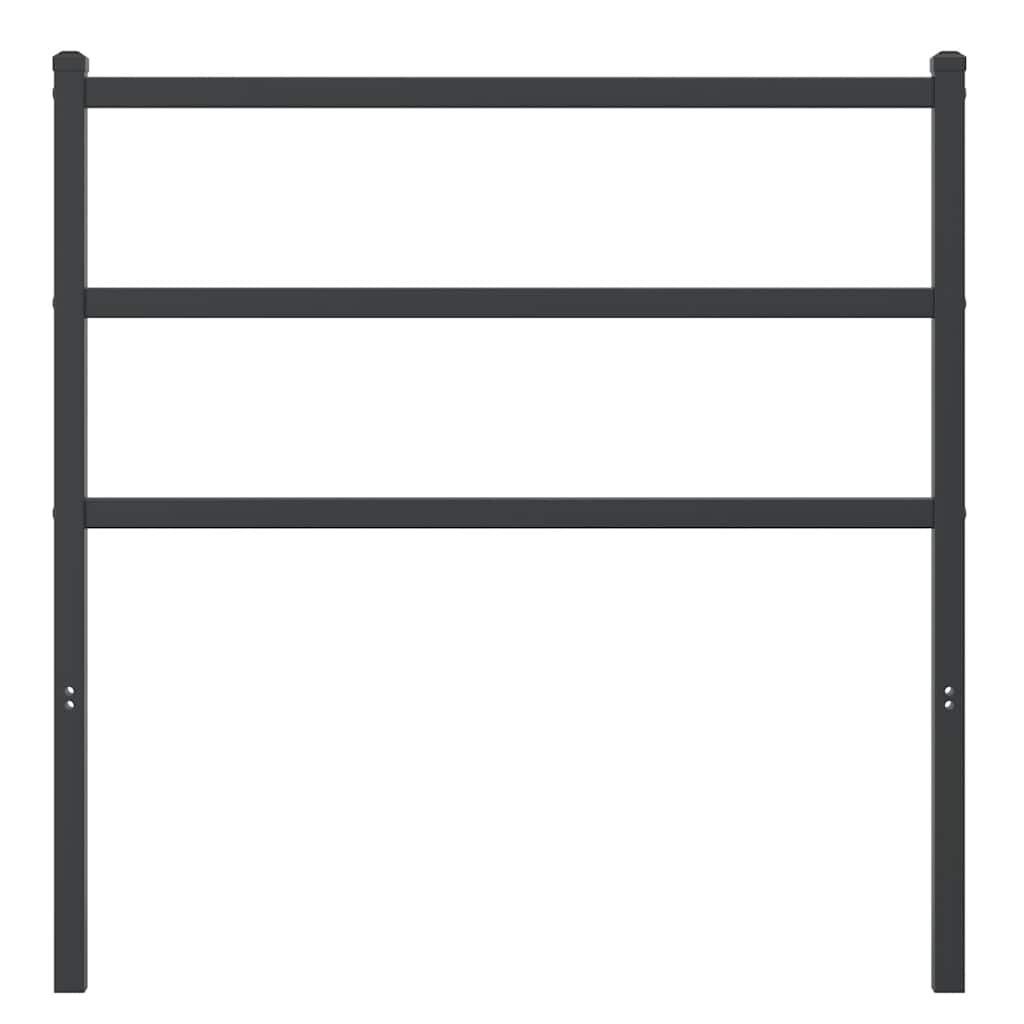 vidaXL Kopfteil Metall Schwarz 90 cm