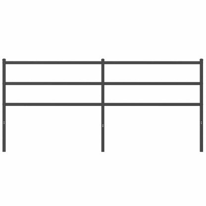 vidaXL Ersatz-Kopfteil Metall Schwarz 180 cm