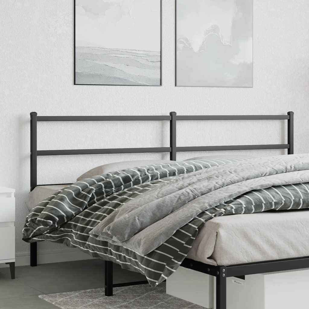 vidaXL Ersatz-Kopfteil Metall Schwarz 200 cm