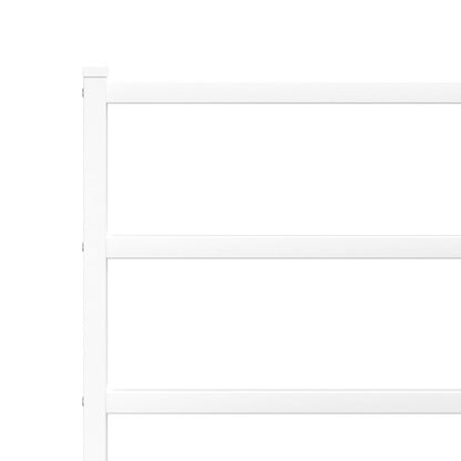 Bettgestell mit Kopf- und Fußteil Metall Weiß 120x200 cm