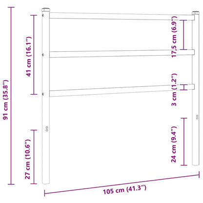 vidaXL Ersatz-Kopfteil Metall Weiß 100 cm