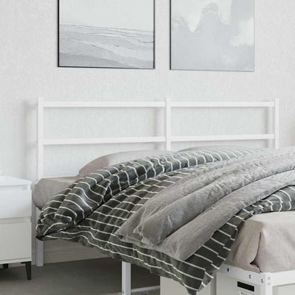 vidaXL Ersatz-Kopfteil Metall Weiß 150 cm