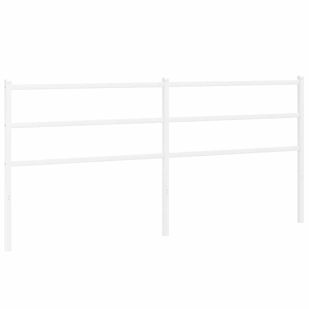 vidaXL Ersatz-Kopfteil Metall Weiß 200 cm