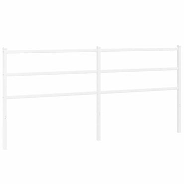 vidaXL Ersatz-Kopfteil Metall Weiß 200 cm