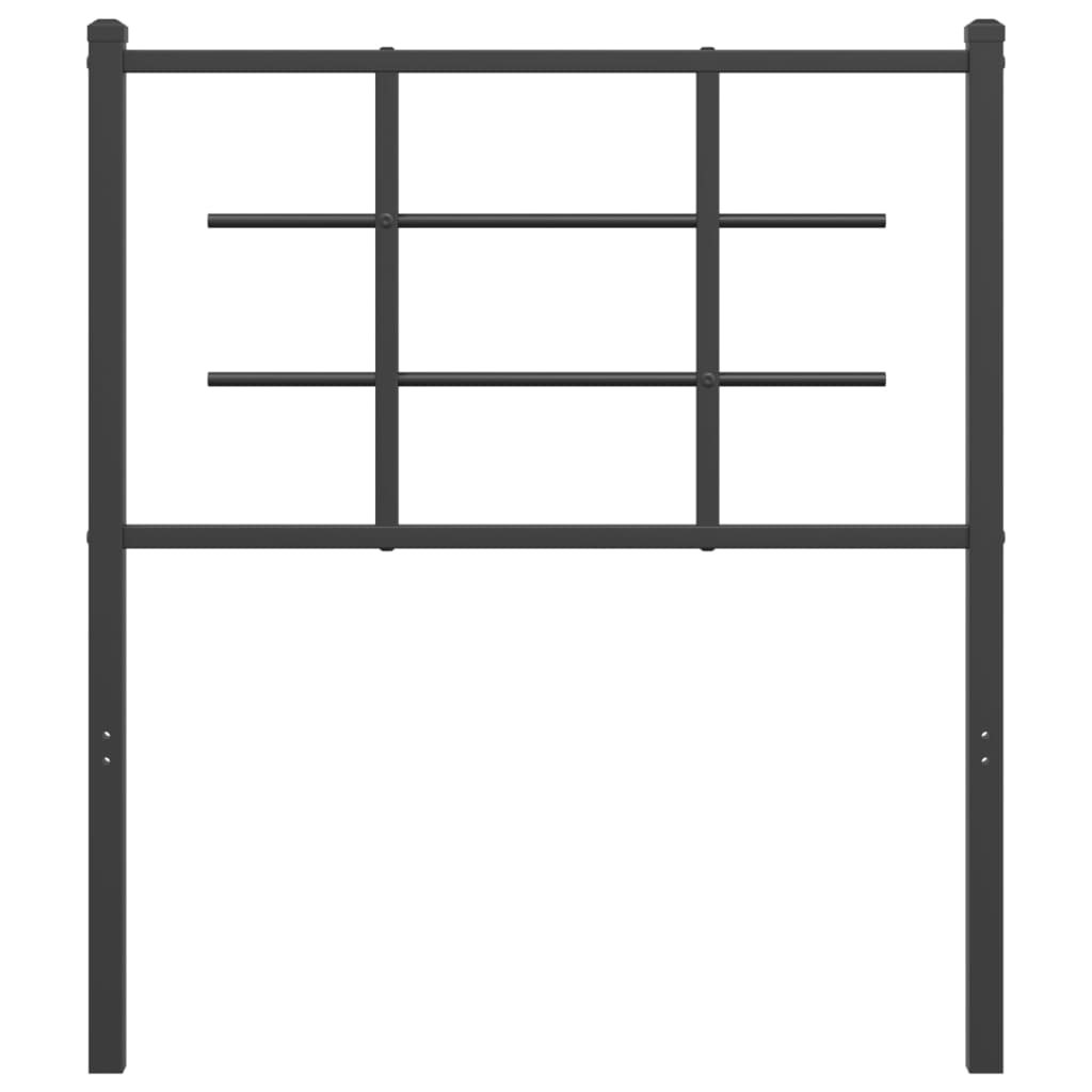 vidaXL Ersatz-Kopfteil Metall Schwarz 75 cm